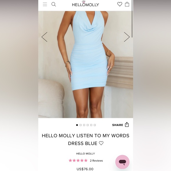 Hello Molly homecoming/prom mini halter dress - Picture 1 of 6